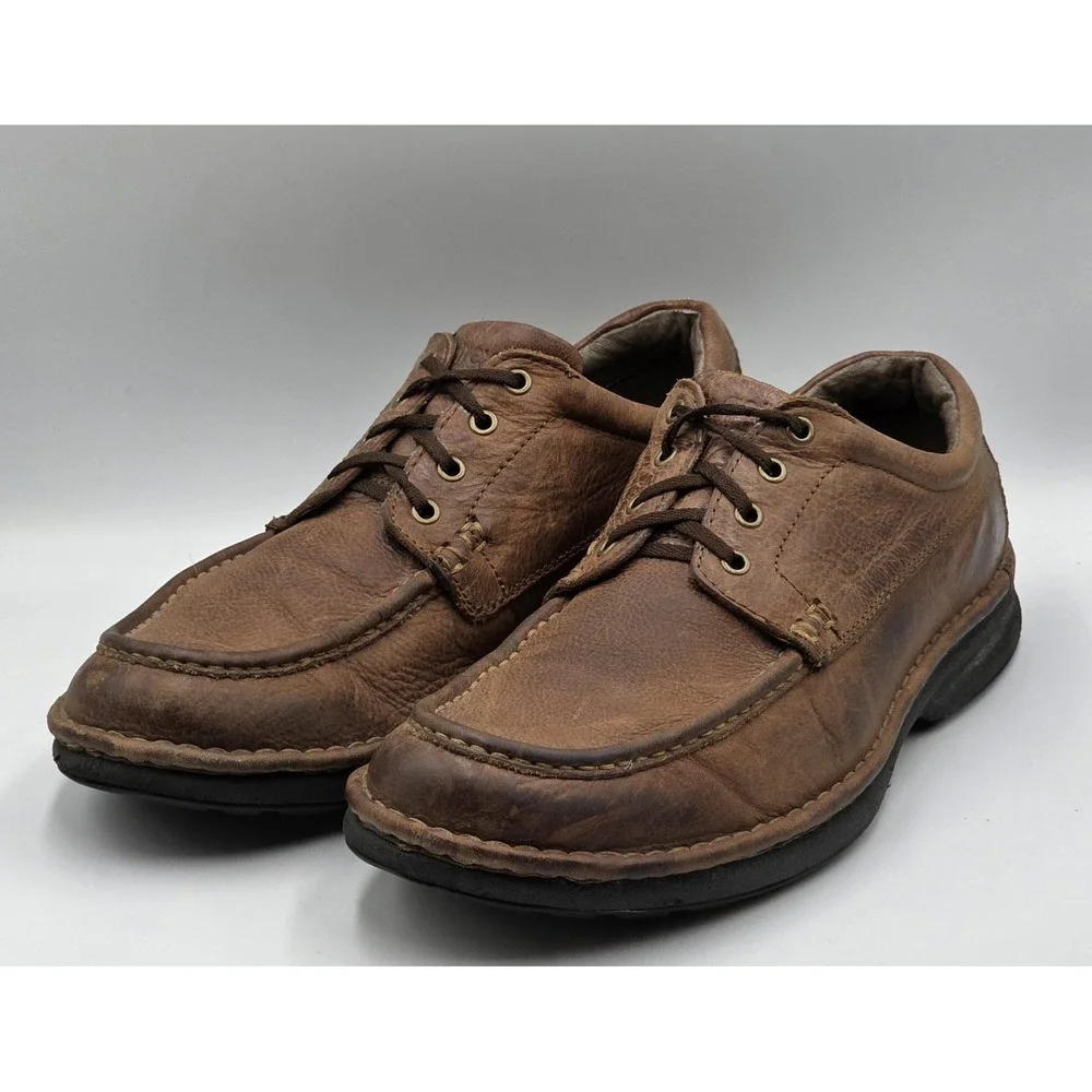 Aetrex CH902M Mens 11 Brown Leather Orthotic Dress Shoes Arch Support‎ Comfort